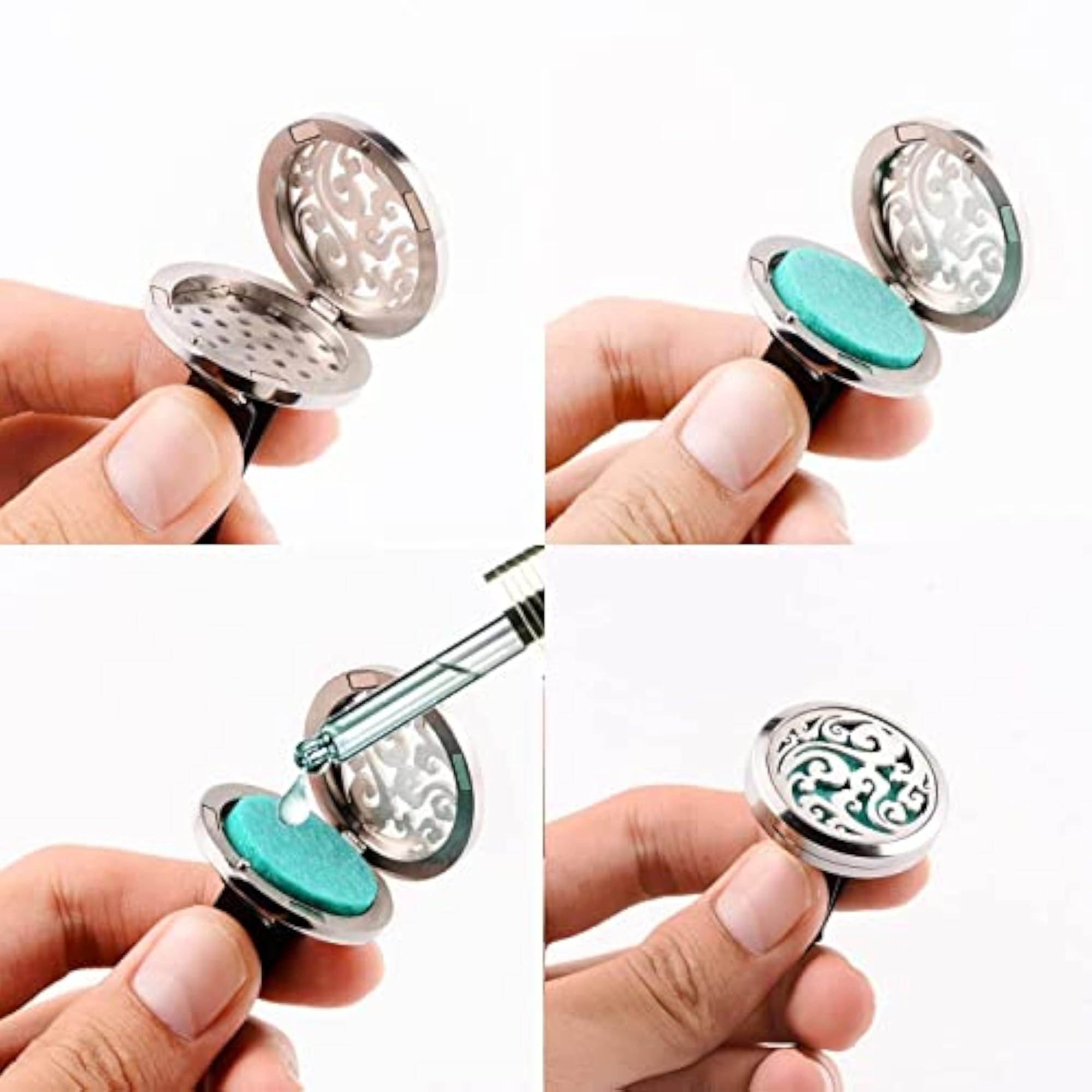Aromatherapy Car Diffuser Stainless Steel Vent Clip Essential Oil Diffuser